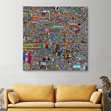 Reddit R/place Kanvas Tablo, Elraenn Twitch Kanvas Tablo, Reddit Savunma Hattı Kanvas Tablo-5173