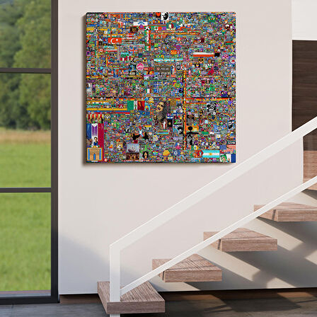 Reddit R/place Kanvas Tablo, Elraenn Twitch Kanvas Tablo, Reddit Savunma Hattı Kanvas Tablo-5173