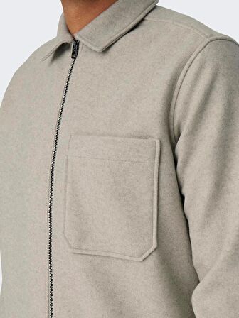 Only & Sons Erkek Yakalı ve Fermuarlı Ceket - 22026312