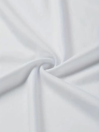 Baskılı Oversize Bisiklet Yaka T-shirt - Beyaz