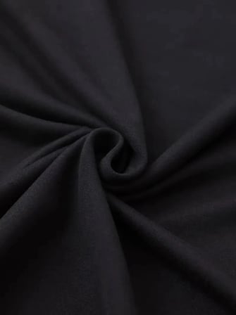 Baskılı Oversize Bisiklet Yaka T-shirt - Siyah