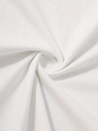 Baskılı Oversize Bisiklet Yaka T-shirt - Beyaz