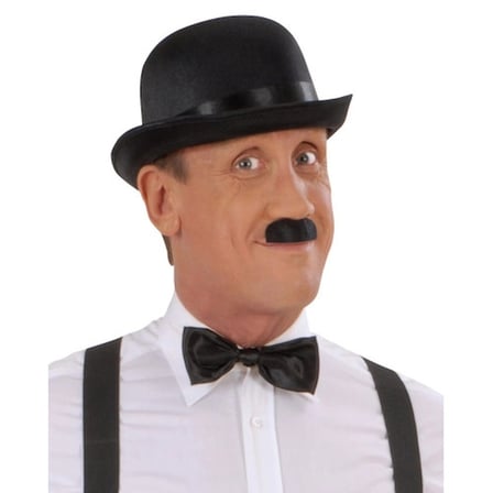 Charlie Chaplin Stil Yetişkin Şapkası – Siyah Melon Parti Şapkası