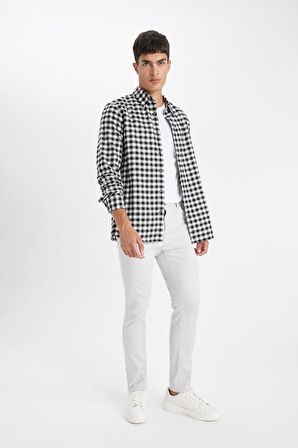 DeFacto Pantolon Slim Fit Dar Kesim Cepli Dar Paça C9436AX24AUGR368