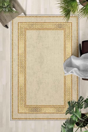 Kaymaz Taban Yıkanabilir Halı – Mutfak, Salon, Yatak Odası için Modern Dijital Baskı Halı (SLN_HALI_