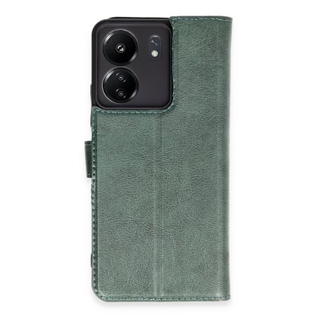 Xiaomi Redmi 13C Kılıf Trend S Plus Kapaklı Kılıf - Yeşil