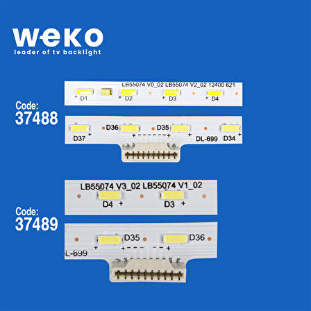 WKSET-6820 37488X1 37489X1 LB55074 V2_00/V3_00  2 ADET LED BAR (60LED)