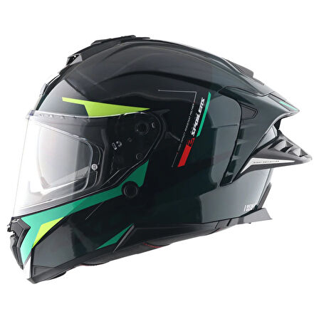 AXOR BRUTALE KRYPTIC FULL FACE PARLAK SİYAH YEŞİL