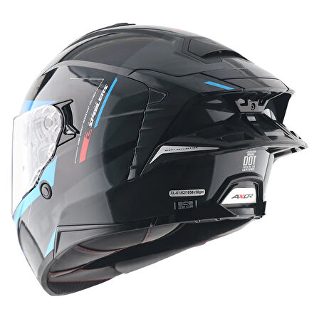 AXOR BRUTALE KRYPTIC FULL FACE PARLAK SİYAH MAVİ