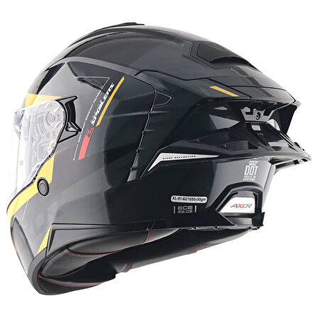 AXOR BRUTALE KRYPTIC FULL FACE PARLAK SİYAH SARI