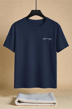 Unisex Chicago Baskılı Tasarım Tshirt