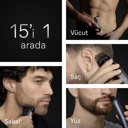  Braun Hepsi Bir Arada Series 7, 15'i 1 Arada Tıraş Kiti, Problade, Autosense, AIO7580