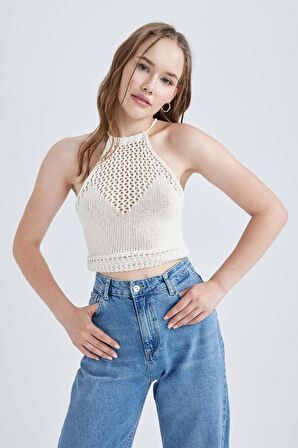 DeFacto Coool Halter Yaka Kroşe Atlet B1261AX23HSER103