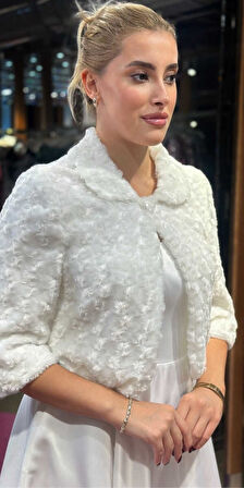 Beyaz Abiye Bolero 519