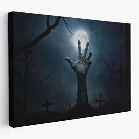 Cadılar Bayramı Mezarlık Diriliş El Duvar Tablosu-5192