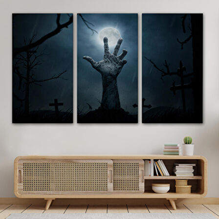 Cadılar Bayramı Mezarlık Diriliş El Duvar Tablosu-5192