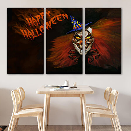 Cadılar Bayramı Duvar Dekoru, Korkunç Kabaklar Cadılar Bayramı Duvar Tablosu-5193