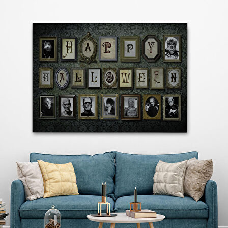 Ürpertici Karakterler Vintage Korku Filmi Cadılar Bayramı Gotik Duvar Tablosu-5195