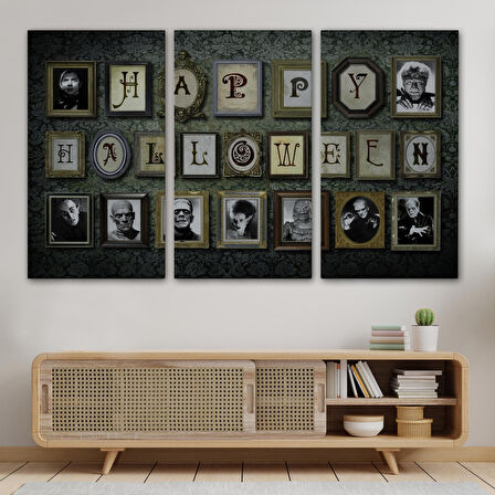 Ürpertici Karakterler Vintage Korku Filmi Cadılar Bayramı Gotik Duvar Tablosu-5195