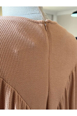 V Robalı Örme Elbise 2309 NAVRA |