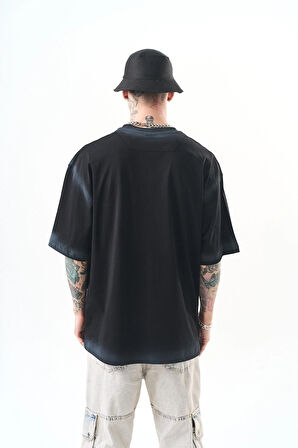 Erkek The Standard Baskılı Oversize T-Shirt Siyah