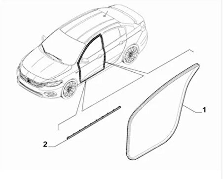 Opar Ön Kapı Çerçeve Altı Sızdırmazlık Fitili Fiat Egea 51983887