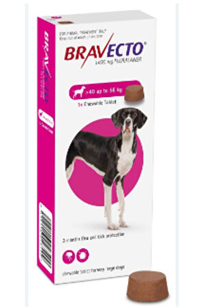 Bravectoo- 40-56 Kg Büyük Köpekler İçin Çiğneme Tableti x1 
