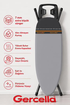 OPTİMUM PLUS BATTAL (162X60CM) ÜTÜ MASASI BEZİ ÖRTÜSÜ KILIFI