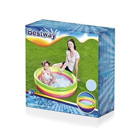 Su Pompalı- Bestway 51104, 3 Boğum Şişme Zemin Havuz-102x25cm