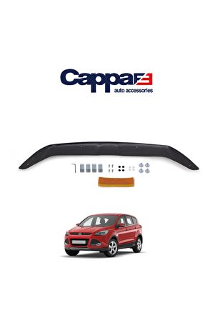 Ford Kuga Ön Kaput Koruyucu Rüzgarlığı 4mm Akrilik (ABS) Piano Black 2013-2016