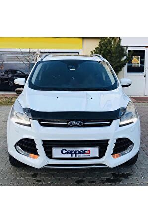 Ford Kuga Ön Kaput Koruyucu Rüzgarlığı 4mm Akrilik (ABS) Piano Black 2013-2016