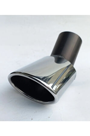 51 mm. Dirsek 90 mm çıkışlı yassı kesik tekli krom egzoz ucu eksoz