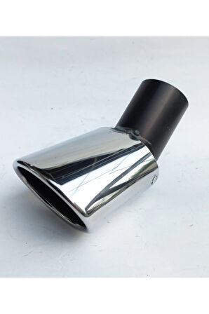 51 mm. Dirsek 90 mm çıkışlı yassı kesik tekli krom egzoz ucu eksoz