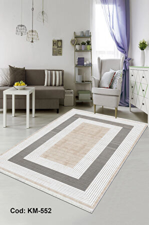 Pamuk Dokuma Taban Kaymaz Yıkanabilir Klasik Desenli  Salon Halısı Mutfak Halısı Koridor Halısı