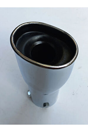 51 mm. Antipas iç kaplamalı oval RÜZGAR sesli sök/tak vidalı nikelaj egzoz eksoz ucu