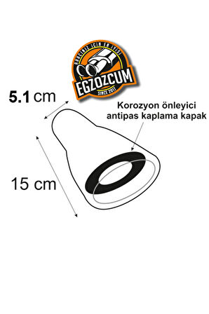 51 mm. Antipas iç kaplamalı oval RÜZGAR sesli sök/tak vidalı nikelaj egzoz eksoz ucu