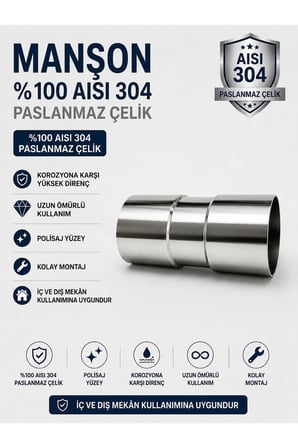 Manşon 51lik 304 Kalite Paslanmaz