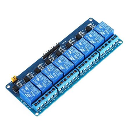 12V 8 Kanallı Optokuplörlü Röle