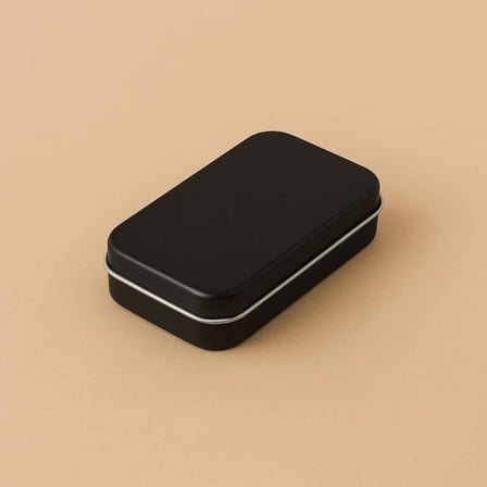  97x58x22 mm Siyah Metal Açılır Kapanır Kutu | Çok Amaçlı Organizer Takı Oyuncak Sigara Kutusu Snack Box