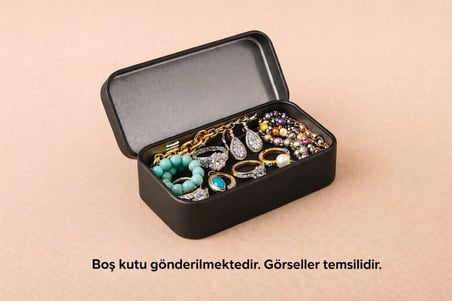  97x58x22 mm Siyah Metal Açılır Kapanır Kutu | Çok Amaçlı Organizer Takı Oyuncak Sigara Kutusu Snack Box