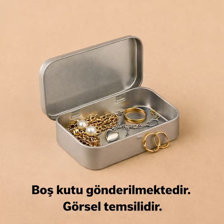 Arynima 97x58x22 mm Gri Metal Açılır Kapanır Kutu | Çok Amaçlı Organizer Takı Oyuncak Sigara Kutusu Snack Box