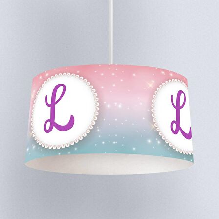 Harf Serisi Dijital Baskılı Sarkıt Avize Model 009