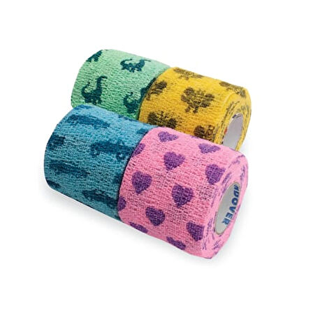 Libor  Coflex Nl Kendinden Yapışkanlı Sarma Kiti ( Kıdspack 2''x5 Yd )-( Coban Yapışkanlı Bandaj Koban )PEMBE