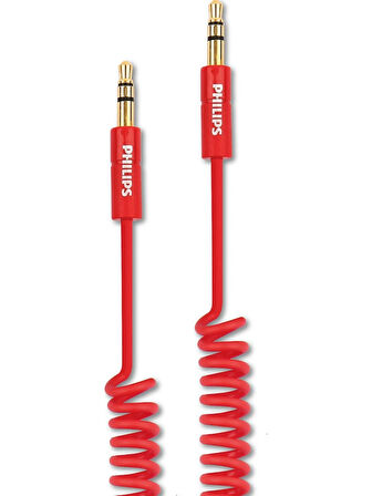 SWR2102 3.5mm Jack Stereo Örgülü Aux Ses Kablosu 1MT Kırmızı | Ramwhite Garantili