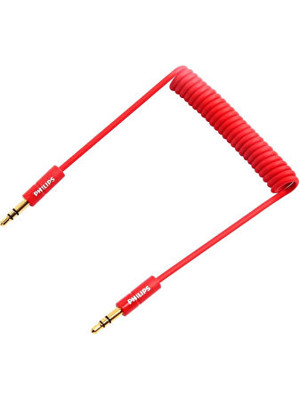 SWR2102 3.5mm Jack Stereo Örgülü Aux Ses Kablosu 1MT Kırmızı | Ramwhite Garantili