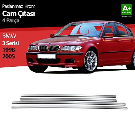 S-Dizayn Bmw 3 Serisi E46 Krom Cam Çıtası 4 Prç 1998-2005