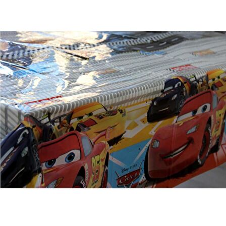 Cars (Şimşek Mcqueen) Temalı Masa Örtüsü 120x180 Cm.