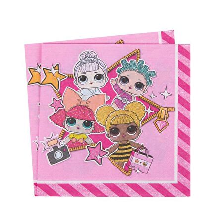 LML8594 Balonevi, LOL Sürpriz Kağıt Peçete 20 adet 33x33 cm