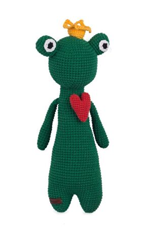 Amigurumi Organik Oyuncak-Uyku Arkadaşı Kurbağ-Örme Kurbağ-Örme Bebek