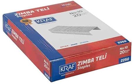 Kraf 225G Küçük Boy Zımba Teli No.10 (20'li Paket)